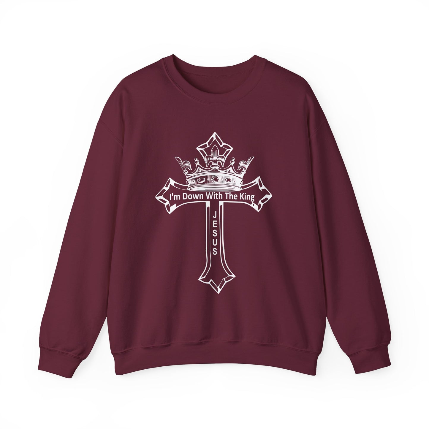 I'm Down With The King, Unisex Heavy Blend™ Crewneck Sweatshirt