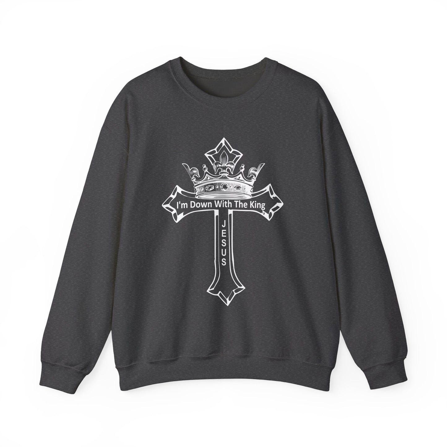 I'm Down With The King, Unisex Heavy Blend™ Crewneck Sweatshirt