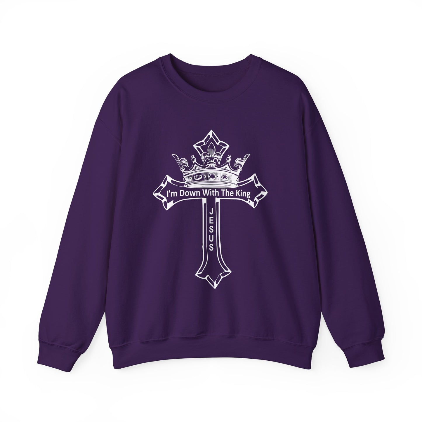 I'm Down With The King, Unisex Heavy Blend™ Crewneck Sweatshirt