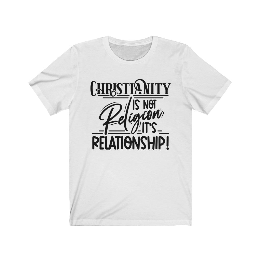 Relationship Not Religion, Black Letter, Bella Canvas Luxury Unisex Jersey