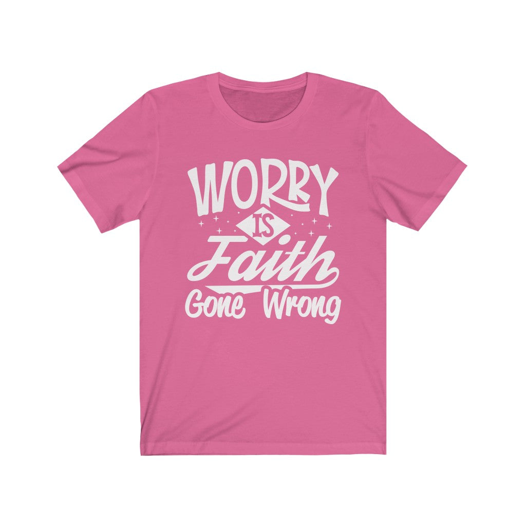 Worry, White Letter, Bella Canvas Luxury Unisex Jersey