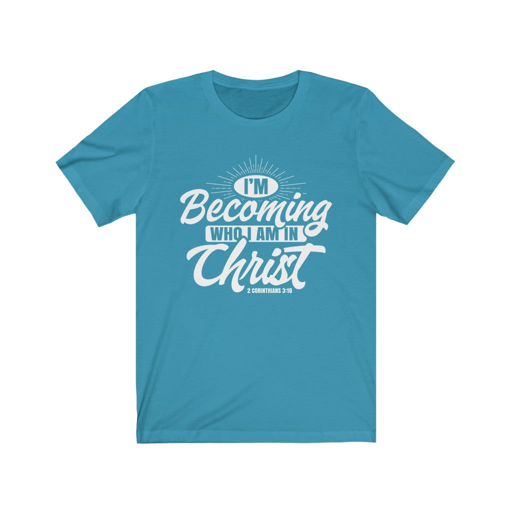 I'm Becoming Who I Am, White Letter, Bella Canvas Luxury Unisex Jersey