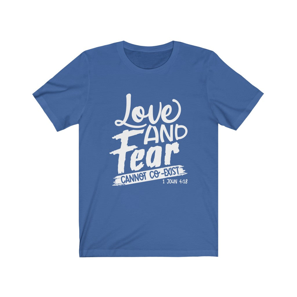 Love & Fear, White Letter, Bella Canvas Luxury Unisex Jersey