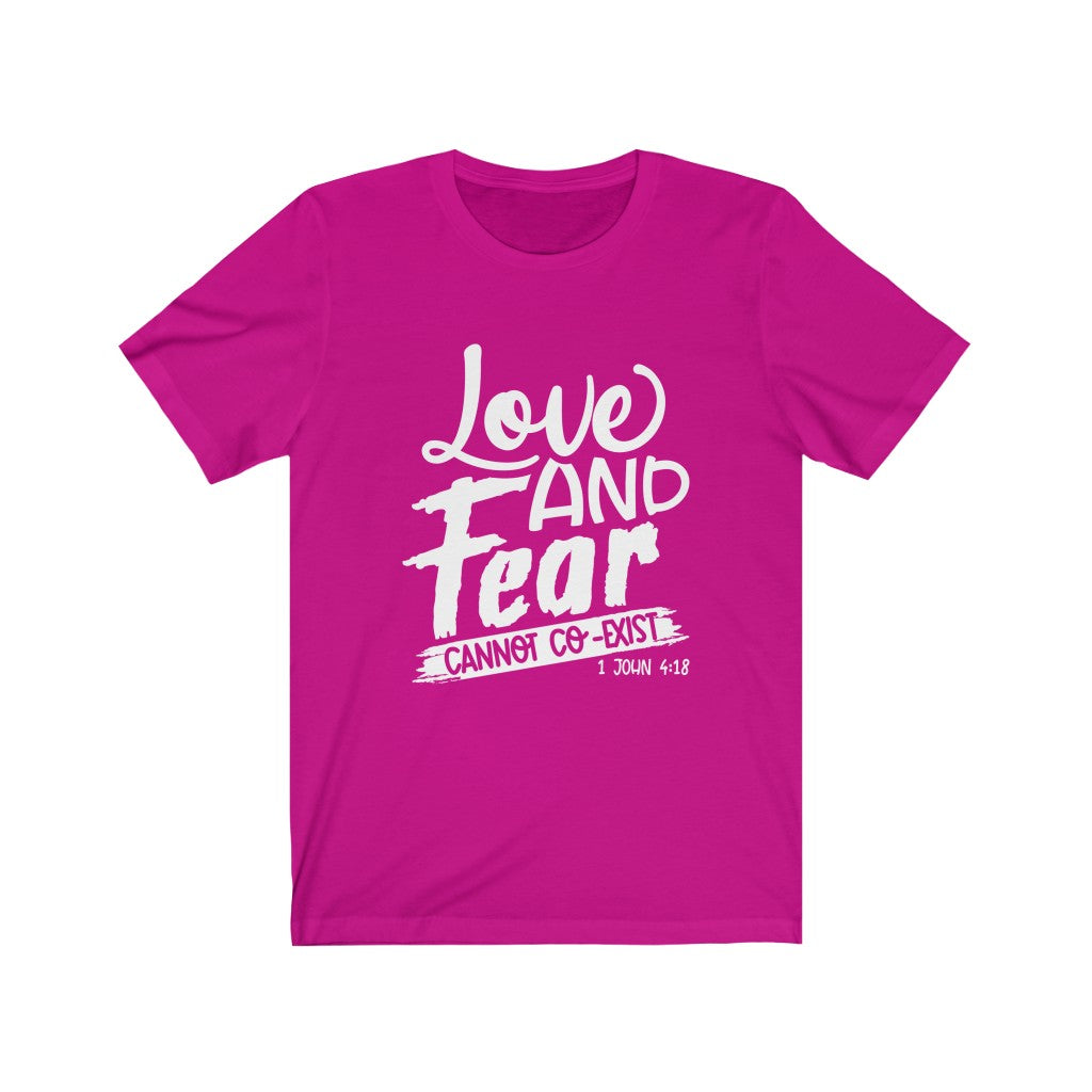 Love & Fear, White Letter, Bella Canvas Luxury Unisex Jersey