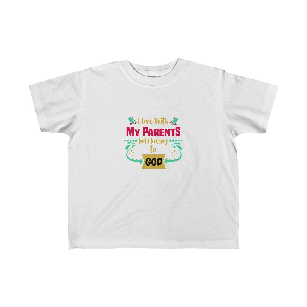 I Live With My Parents Kid's Fine Jersey Tee