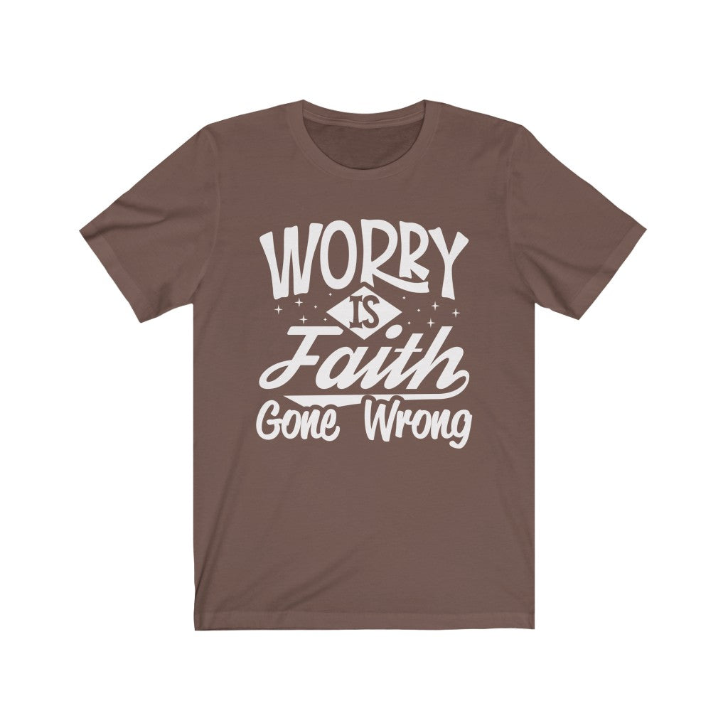 Worry, White Letter, Bella Canvas Luxury Unisex Jersey