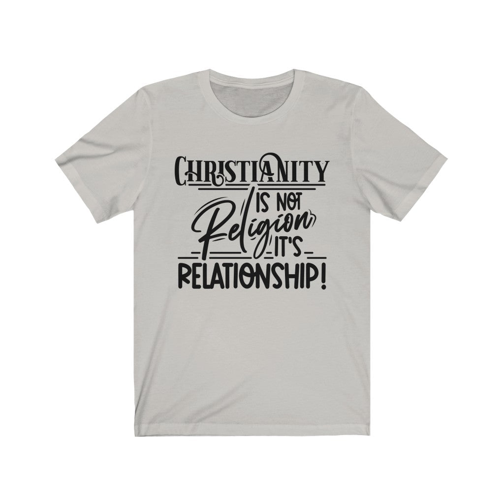 Relationship Not Religion, Black Letter, Bella Canvas Luxury Unisex Jersey