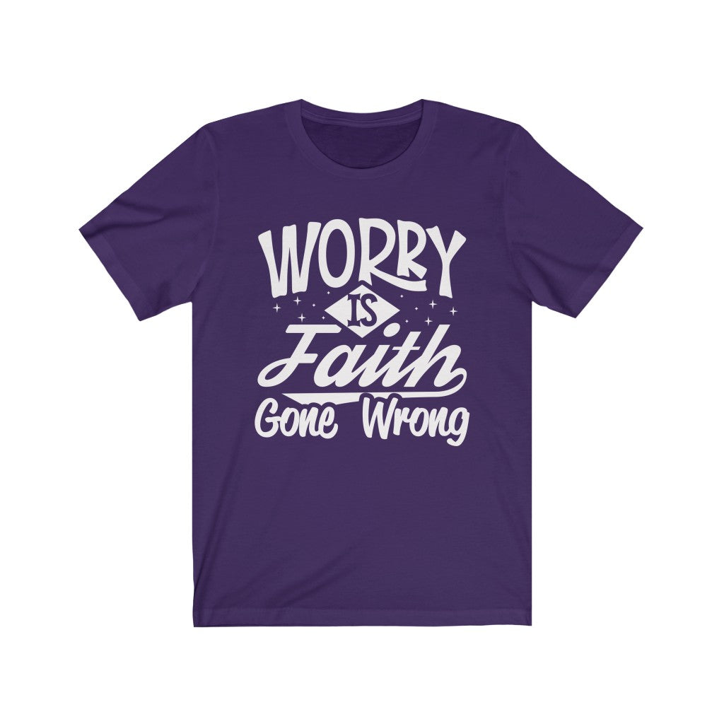 Worry, White Letter, Bella Canvas Luxury Unisex Jersey