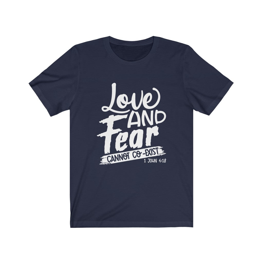 Love & Fear, White Letter, Bella Canvas Luxury Unisex Jersey