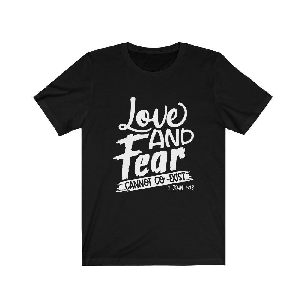 Love & Fear, White Letter, Bella Canvas Luxury Unisex Jersey