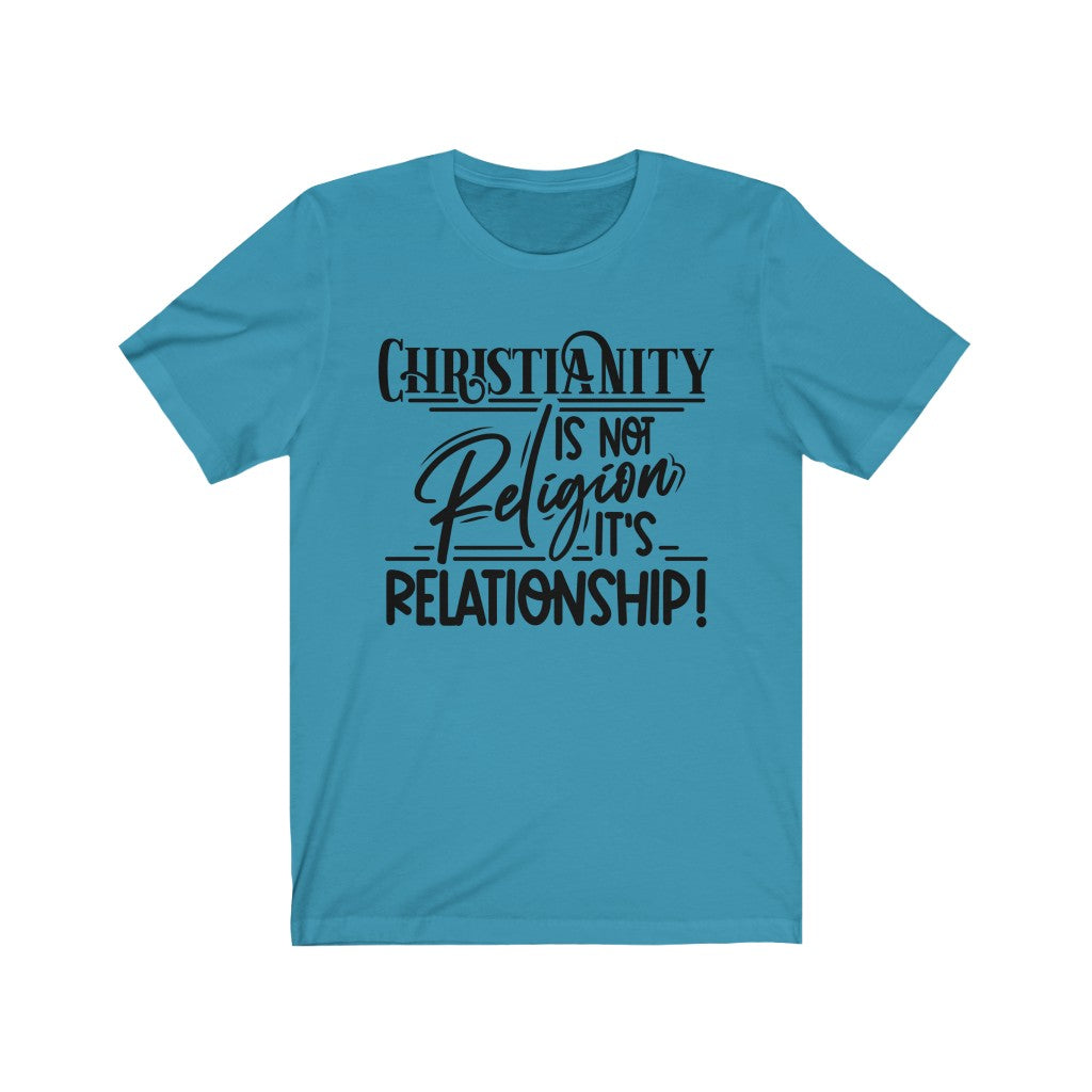 Relationship Not Religion, Black Letter, Bella Canvas Luxury Unisex Jersey