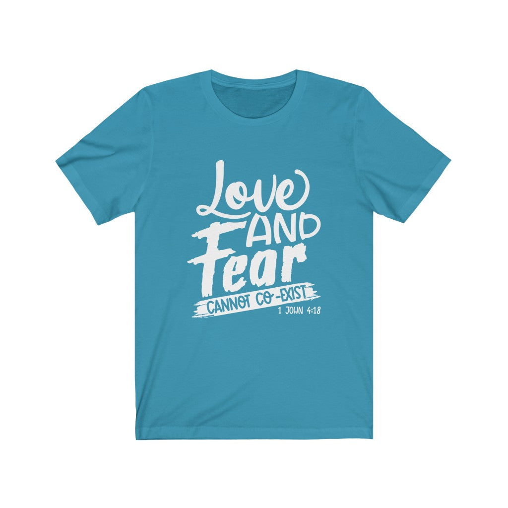 Love & Fear, White Letter, Bella Canvas Luxury Unisex Jersey