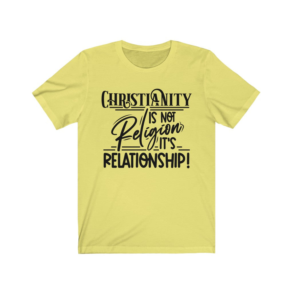 Relationship Not Religion, Black Letter, Bella Canvas Luxury Unisex Jersey