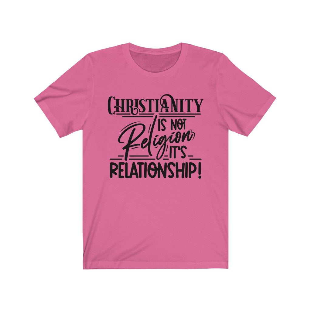 Relationship Not Religion, Black Letter, Bella Canvas Luxury Unisex Jersey