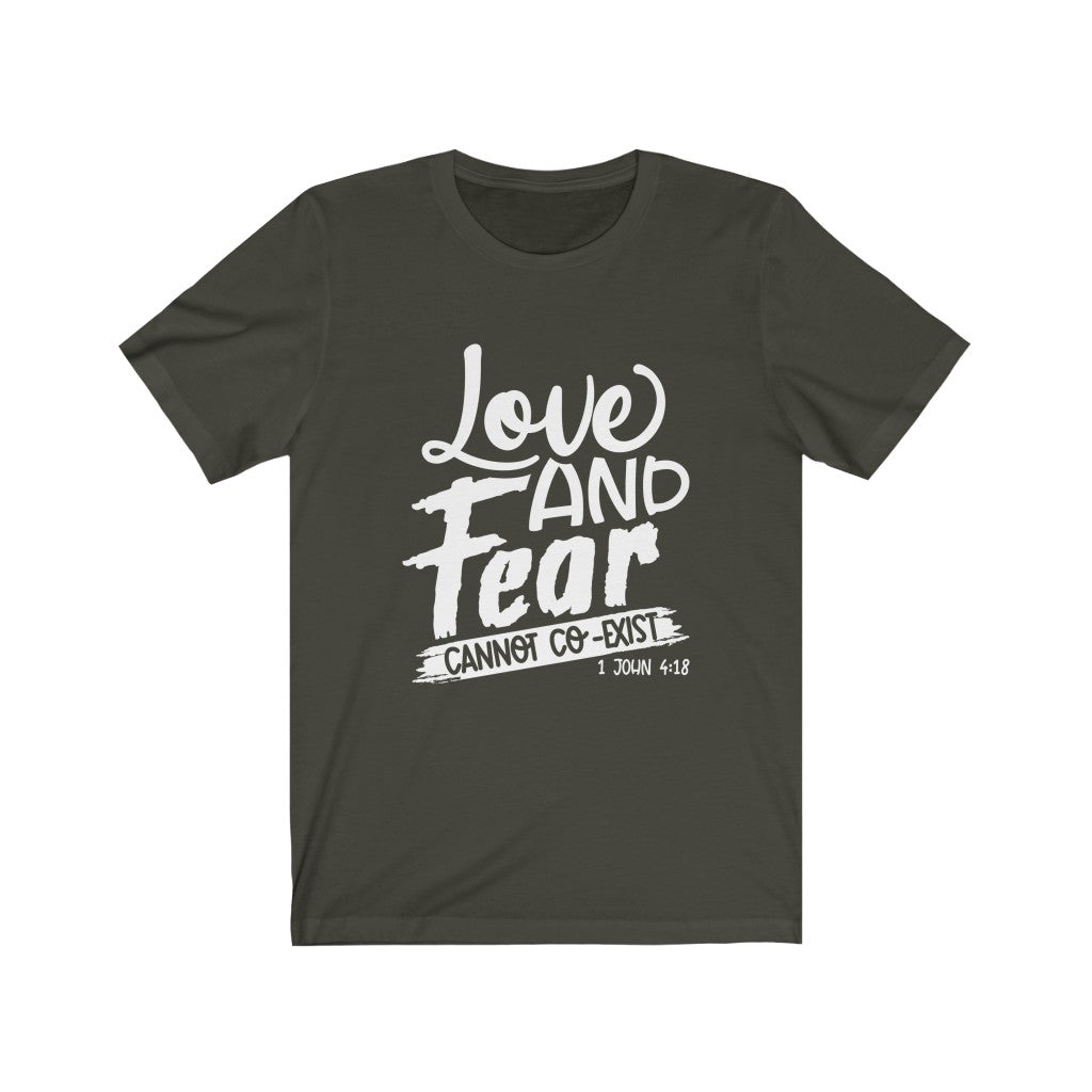 Love & Fear, White Letter, Bella Canvas Luxury Unisex Jersey
