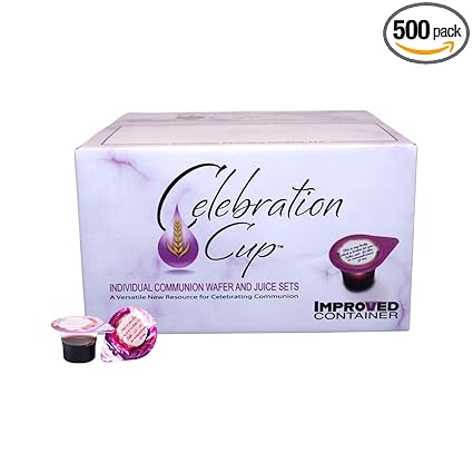 500 Celebration Cup Prefilled Communion Cups Juice and Unleavened Wafer Sets