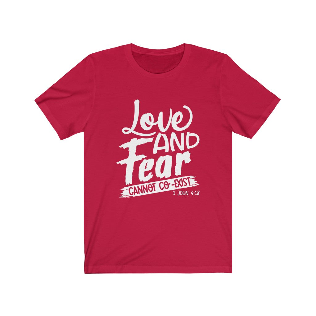 Love & Fear, White Letter, Bella Canvas Luxury Unisex Jersey