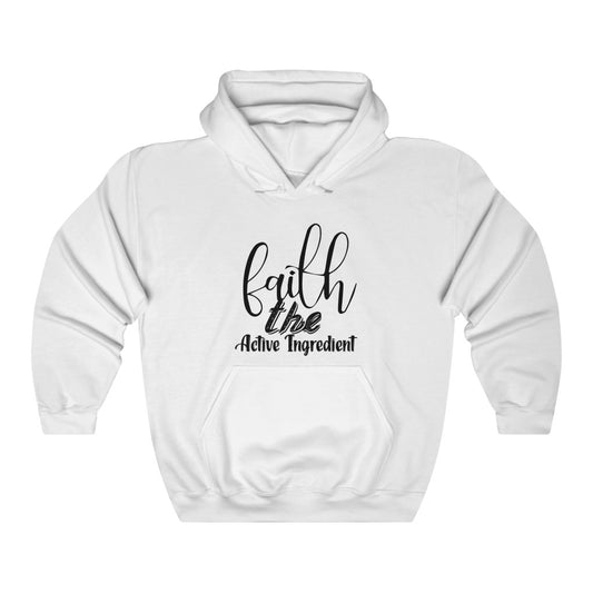 Faith , The Active Ingredient  Unisex Heavy Blend™ Hooded Sweatshirt