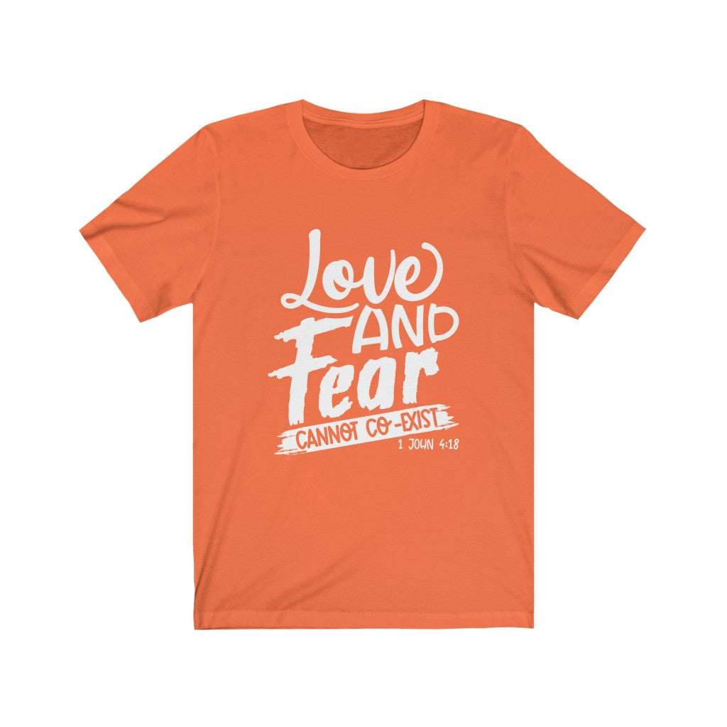 Love & Fear, White Letter, Bella Canvas Luxury Unisex Jersey