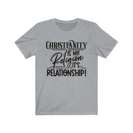 Relationship Not Religion, Black Letter, Bella Canvas Luxury  Unisex Jersey