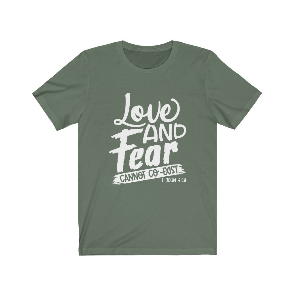 Love & Fear, White Letter, Bella Canvas Luxury Unisex Jersey