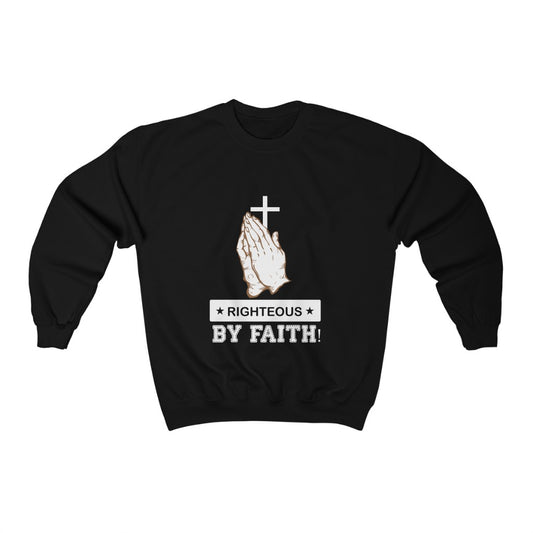 Righteous By Faith., Unisex Heavy Blend™ Crewneck Sweatshirt